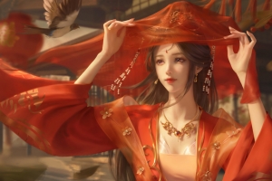 红色婚服新娘清漪完美世界2880x1800高清壁纸免费下载