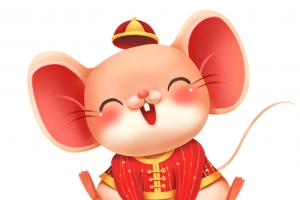 新春鼠年开红包喜庆形象