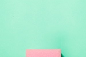 彩色刷碗海绵海报背景