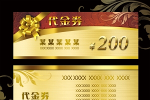 金色代金券背景素材