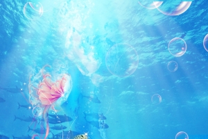 海底世界小美人鱼海报背景素材