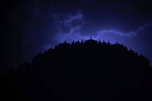 建筑 夜晚 天空 圆顶 印度 4k壁纸 3840x2160