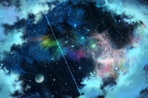 彩色梦幻星空云彩壁纸