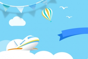 蓝色天空母婴促销婴儿用品淘宝banner