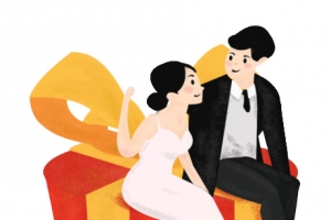情人节婚礼插画