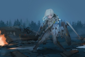 二次元少女战士4k壁纸