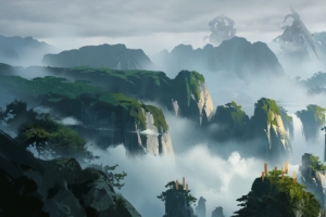 黑神话悟空 花果山 四大天王3440x1440带鱼屏壁纸