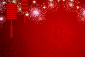 春节喜庆中国风红色海报banner背景
