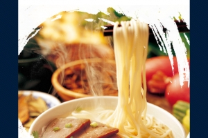中国风拉面美食海报背景模板