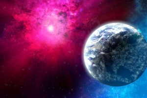 行星 射线 太空 星星 4k壁纸 3840x2160