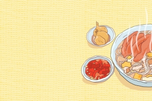 西安美食羊肉泡馍手绘banner