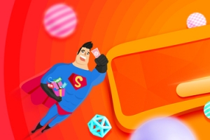 卡通双11促销电商banner