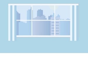 矢量图蓝色小清新卡通banner