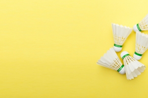 羽毛球社团招新简约黄色banner