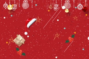圣诞老人卡通雪花红色banner