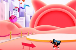 天猫狂欢节年货粉色banner