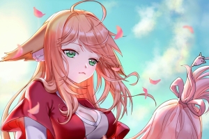 眺望远方的狐妖小红娘 涂山红红手机壁纸
