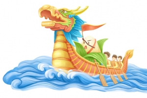 端午节卡通赛龙舟