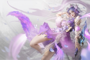 永劫无间 玉玲珑 紫色裙子 游戏美女5K高清壁纸