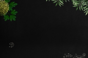 黑色背景简约特色烧烤海报
