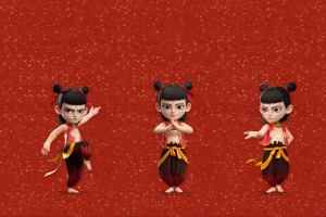 哪吒2魔童闹海灵珠版拼图高清4k壁纸图片3840x2400