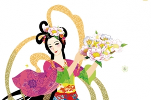 中秋嫦娥与花花