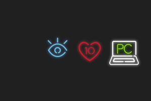 我喜欢电脑 I Love PC Windows10创意设计4k壁纸