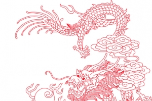 龙图墨迹卡通龙图象