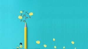 文艺简约铅笔插画banner