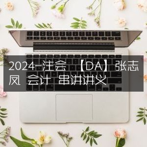 2024注会DA张志凤会计串讲精华讲义