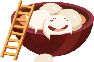手绘汤圆素材图片