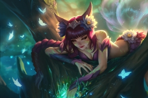 英雄联盟LOL九尾妖狐 永恒之森 阿狸3440x1440壁纸