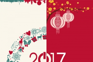 圣诞新年快乐图片设计psd背景模板
