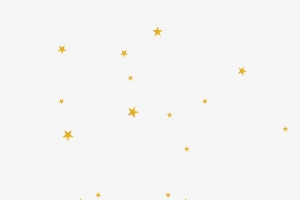 卡通漂浮黄色星星矢量图