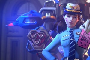 守望先锋Dva女警察3440x1440壁纸