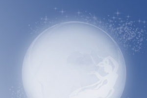中秋月圆满天星光