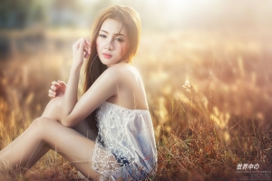 户外美女摄影4k图片