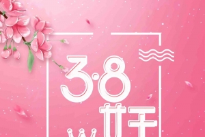 简约粉色大气38妇女节女神节创意海报