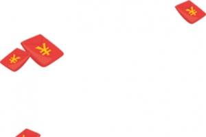 创意扁平风格合成红色的红包