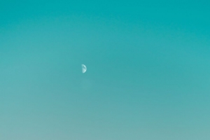 天空 月亮 极简主义 渐变 4k壁纸 3840x2160