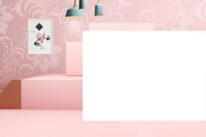 简约粉色系可爱墙纸banner
