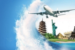 淘宝国外风景海报背景图片素材