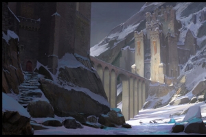 游戏里的雪山场景