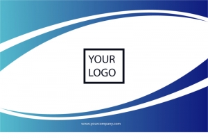 商务蓝色名片模板