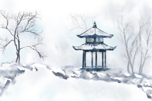 清新淡雅古风背景10