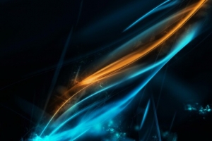 炫彩蓝黄色光效壁纸