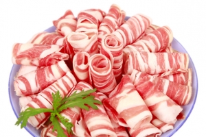 高清盘里的羊肉卷