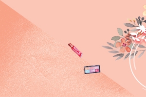 淘宝美妆时尚大气粉色海报banner
