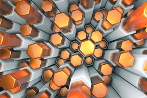 六边形 结构 3d 体积 4k壁纸 3840x2160