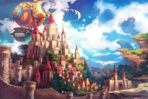 手绘卡通魔力美景